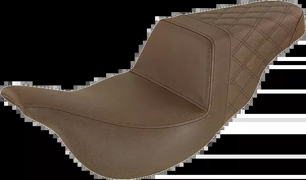 Saddlemen Step-Up Seat – Extended Reach – Rear Lattice Stitch – Brown – FL ’08-’24