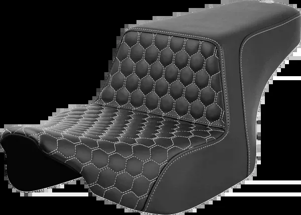 Saddlemen Step-Up Seat - Front Honeycomb - Silver Stitching - FL '23-'24