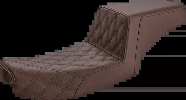 Saddlemen Step-Up Seat - Front Lattice Stitch - Brown - Dyna