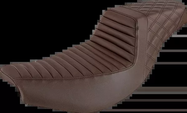 Saddlemen Step-Up Seat – Front Tuck-N’-Roll/Rear Lattice Stitch – Brown – Indian