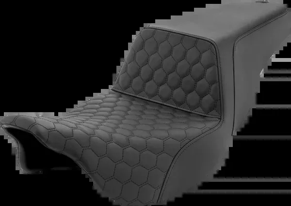 Saddlemen Step-Up Seat - Honeycomb - Black Stitching - FL '08-'24