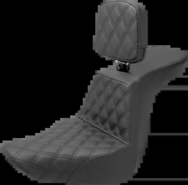 Saddlemen Tour Step-Up Seat - Rider Backrest - Front Lattice Stitch - FLSB/FXLR '18-'24