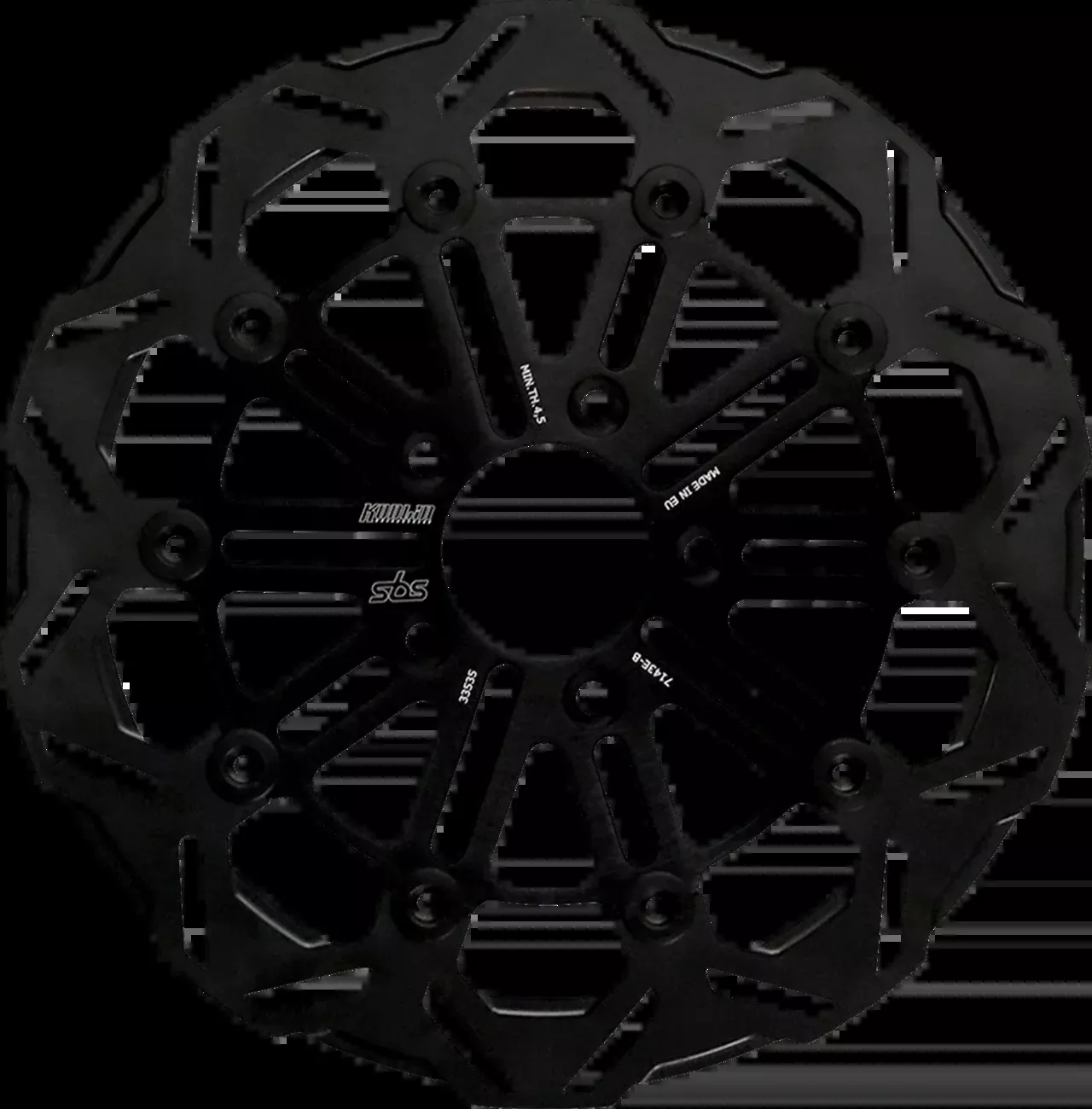 SBS by Kodlin Front 10 Soke Black Floating Brake Rotor for 18-25 Harley Softail