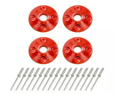 Scuff Plate Plastic 4pk Red 1202-RD