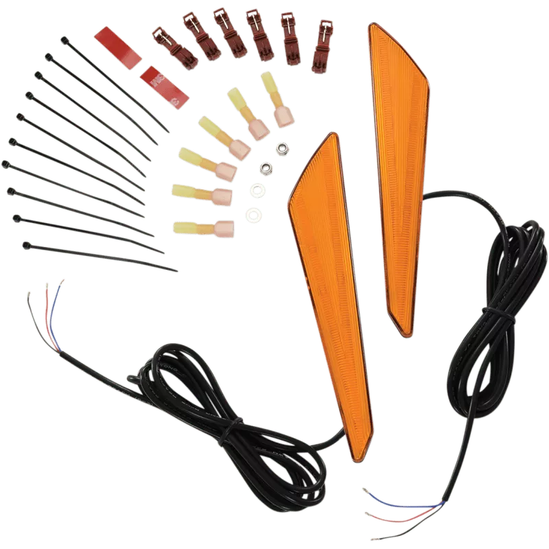 Show Chrome Amber Lens Marker Light Set