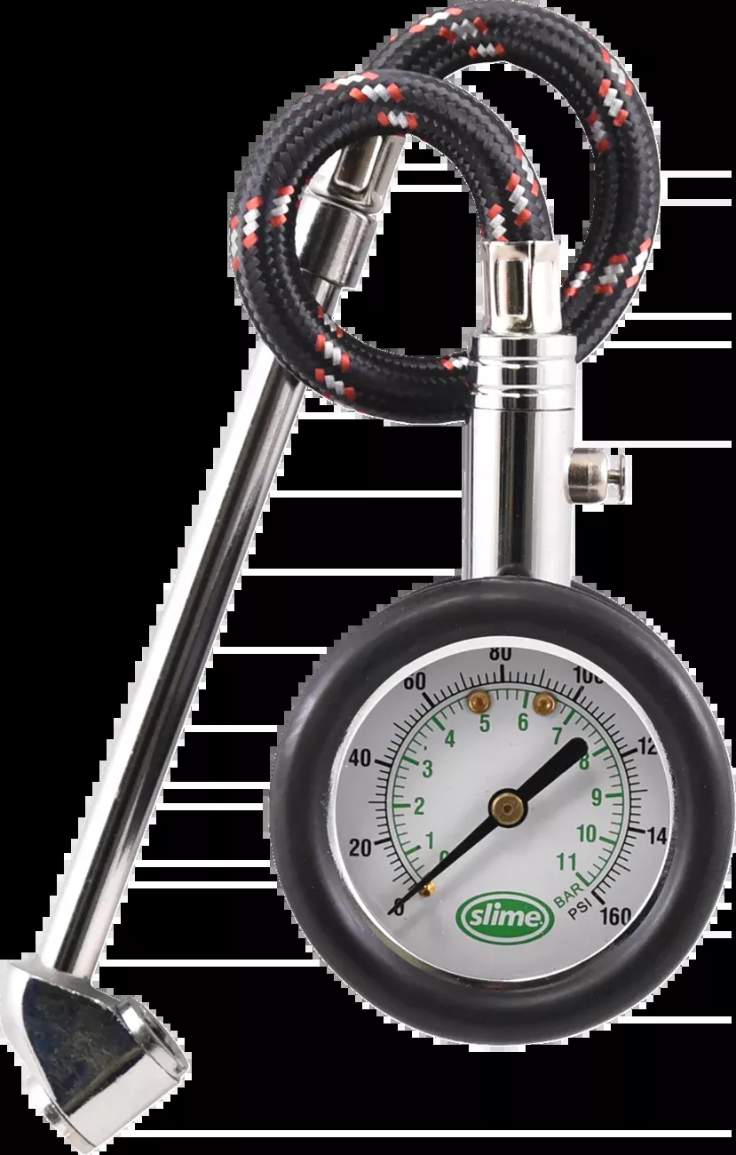 Slime Tire Pressure Gauge – Dual Head/Dial – 10 psi -160 psi-2020-A