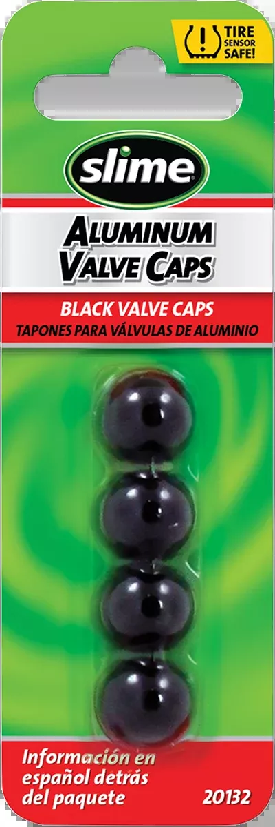 Slime Valve Stem Caps – Black – 4 Pack-20132