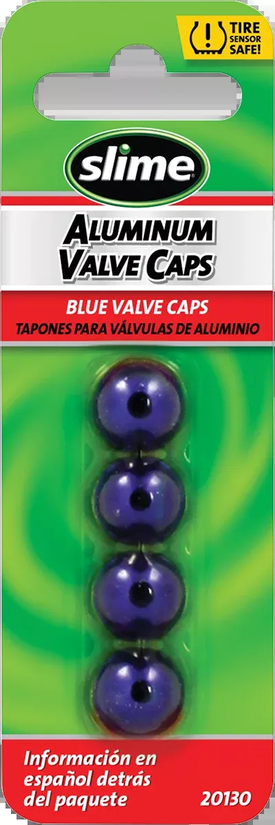 Slime Valve Stem Caps – Blue – 4 Pack-20130