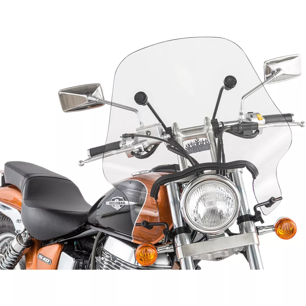 Slipstreamer Hellfire Cruiser Windshield - SS-24-C For Harley Softail Breakout 2023-2025 | Kawasaki Motorcycles 1973-2025