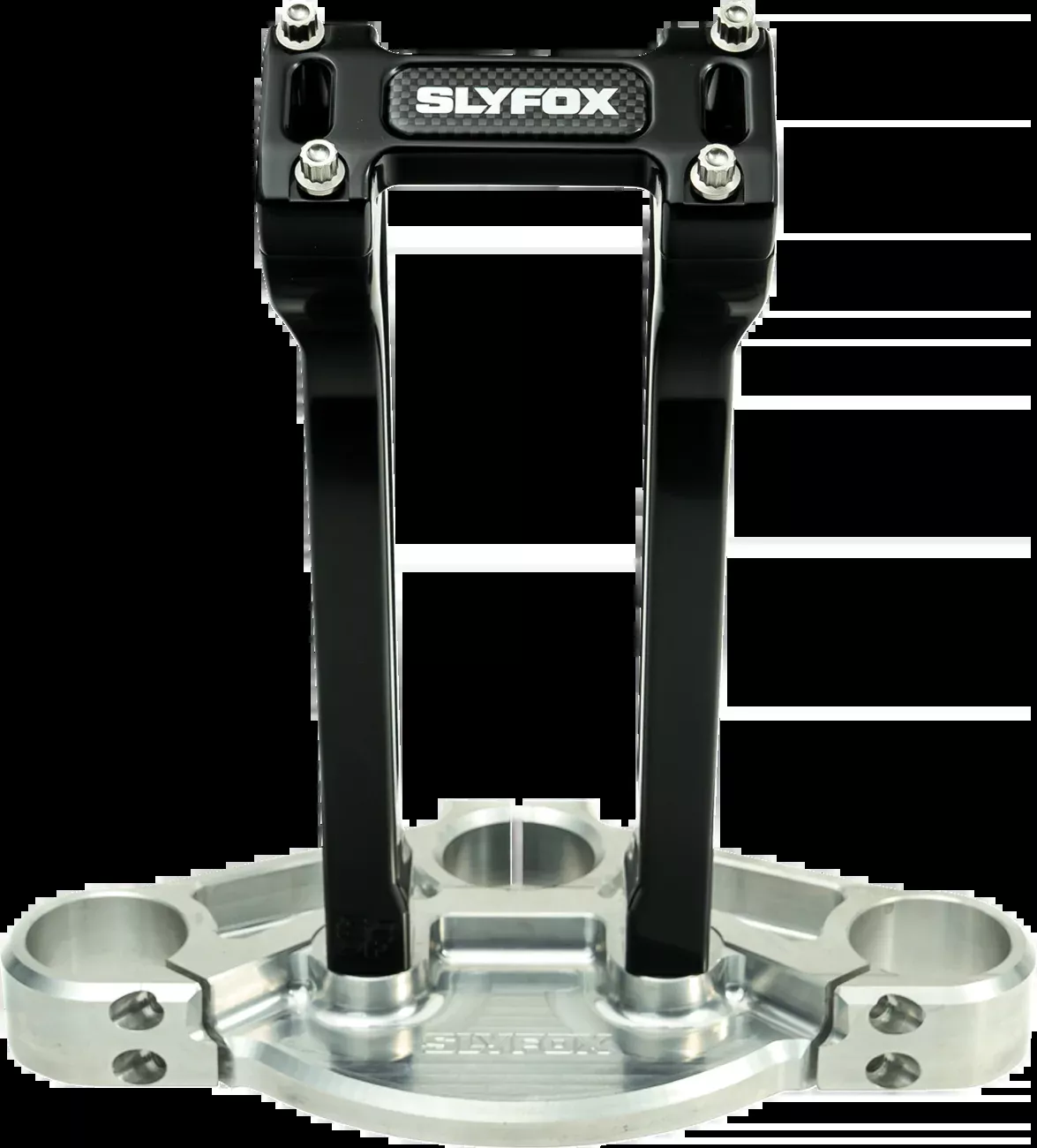Slyfox 10" Gloss Black 1-1/8" Clamping Pullback Handlebar Riser Kit for Harley