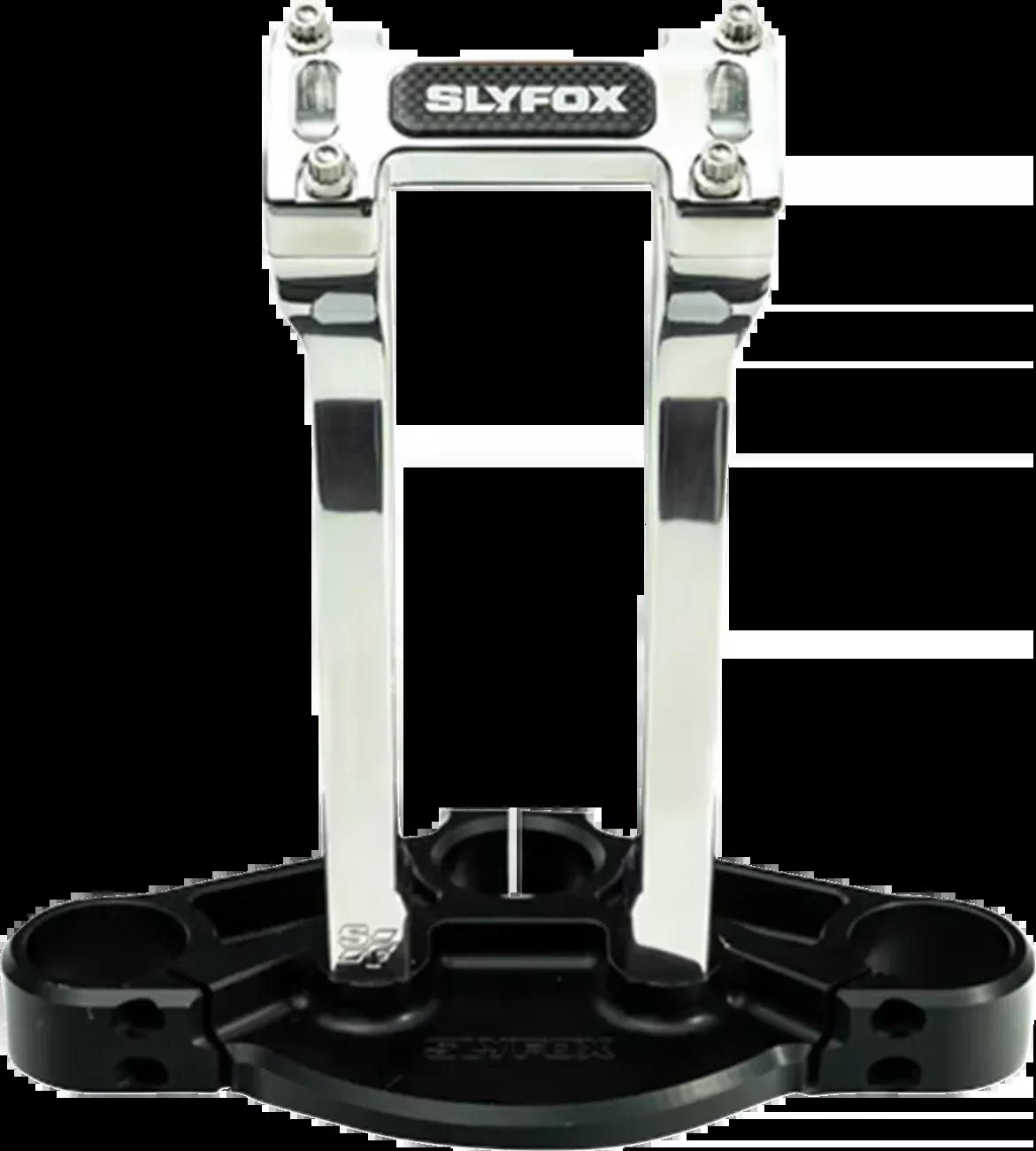 Slyfox 10" Raw 1-1/8" Clamping Pullback Handlebar Riser Kit for Harley Davidson