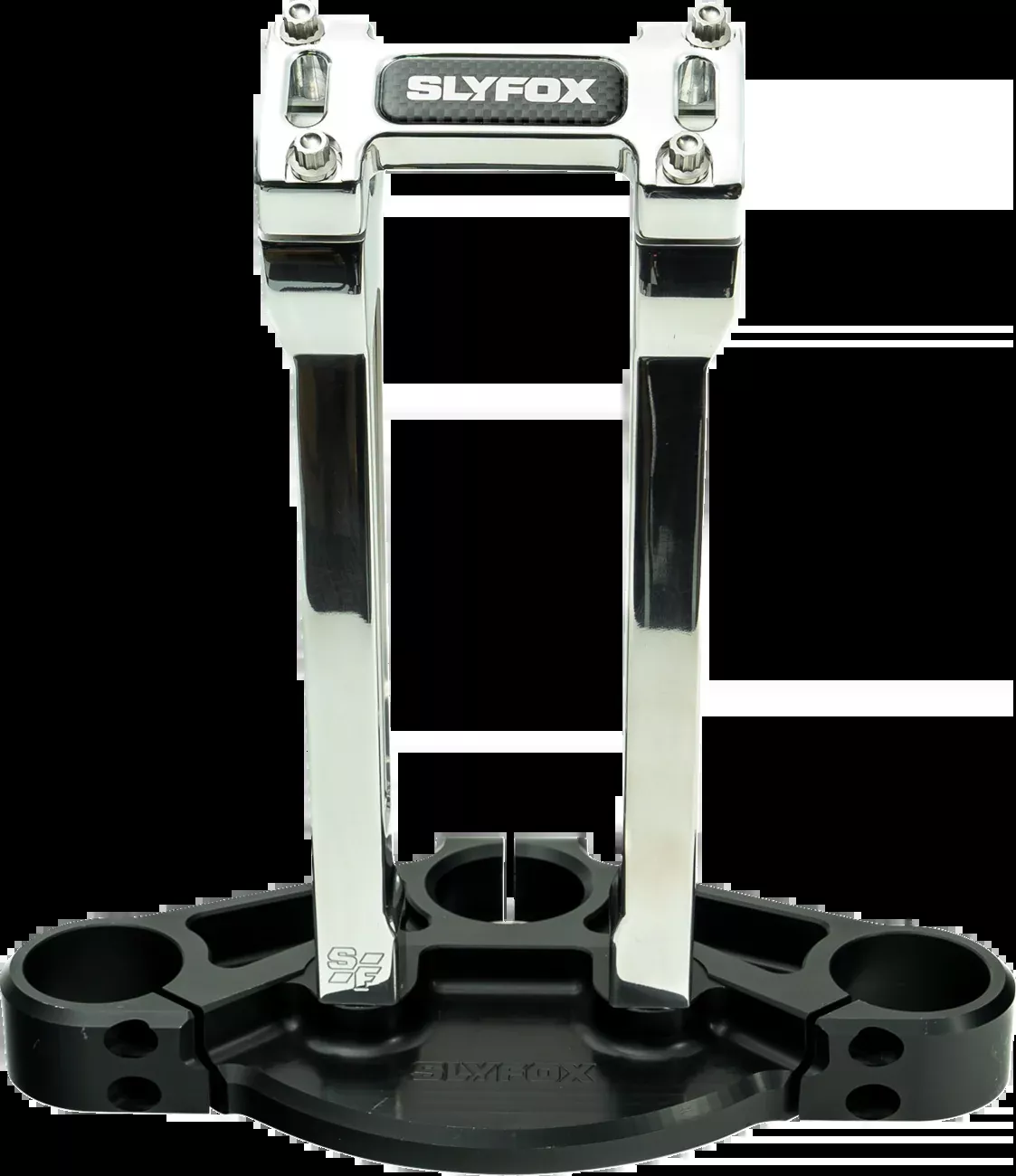 Slyfox 10" Raw 1-1/8" Clamping Straight Handlebar Riser Kit for Harley Davidson