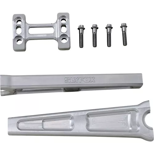 Slyfox 10" Straight 1" Handlebar Riser/Top Clamp - Raw