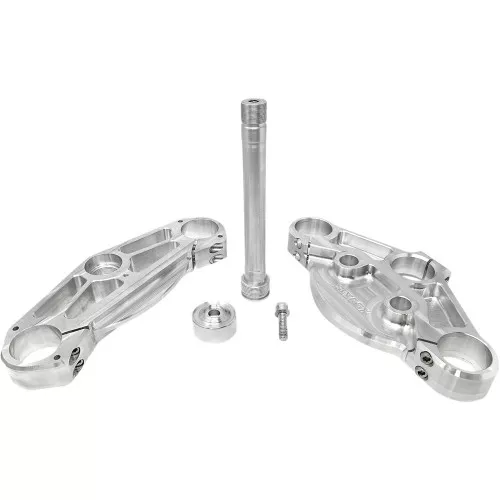 Slyfox 41mm to 49mm Conversion Triple Clamps for Pre-2013 Harley Road Glide - Raw