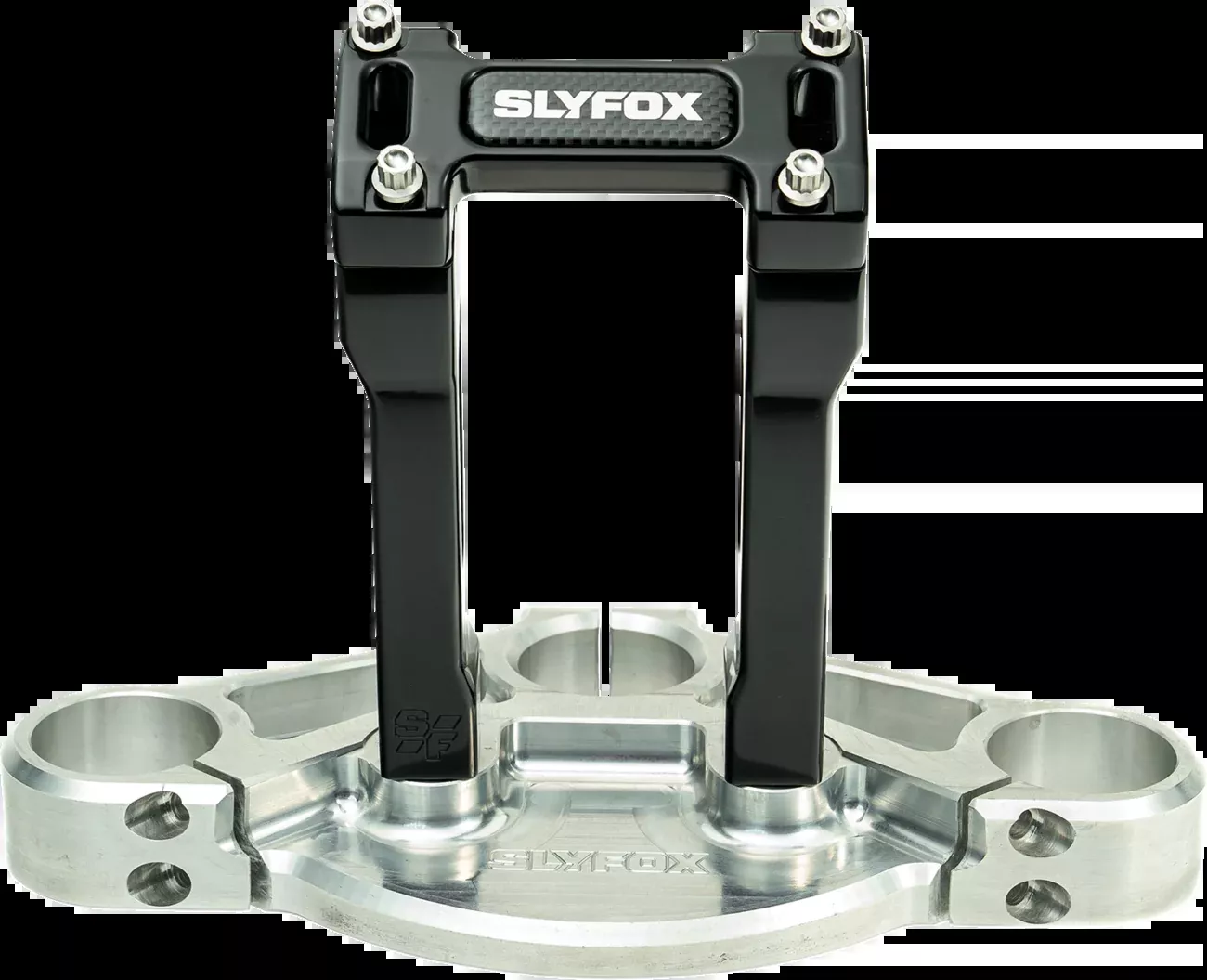 Slyfox 6" Black 1-1/8" Clamping Straight Handlebar Riser Kit for Harley Davidson