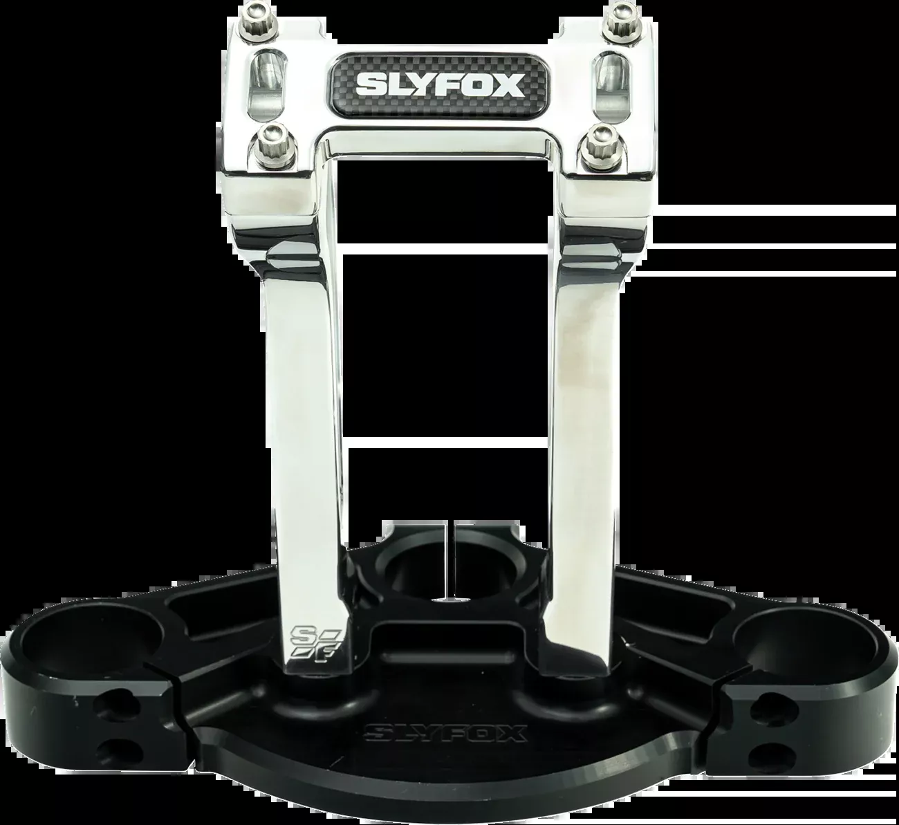 Slyfox 8" Raw 1-1/8" Clamping Pullback Handlebar Riser Kit for Harley Davidson