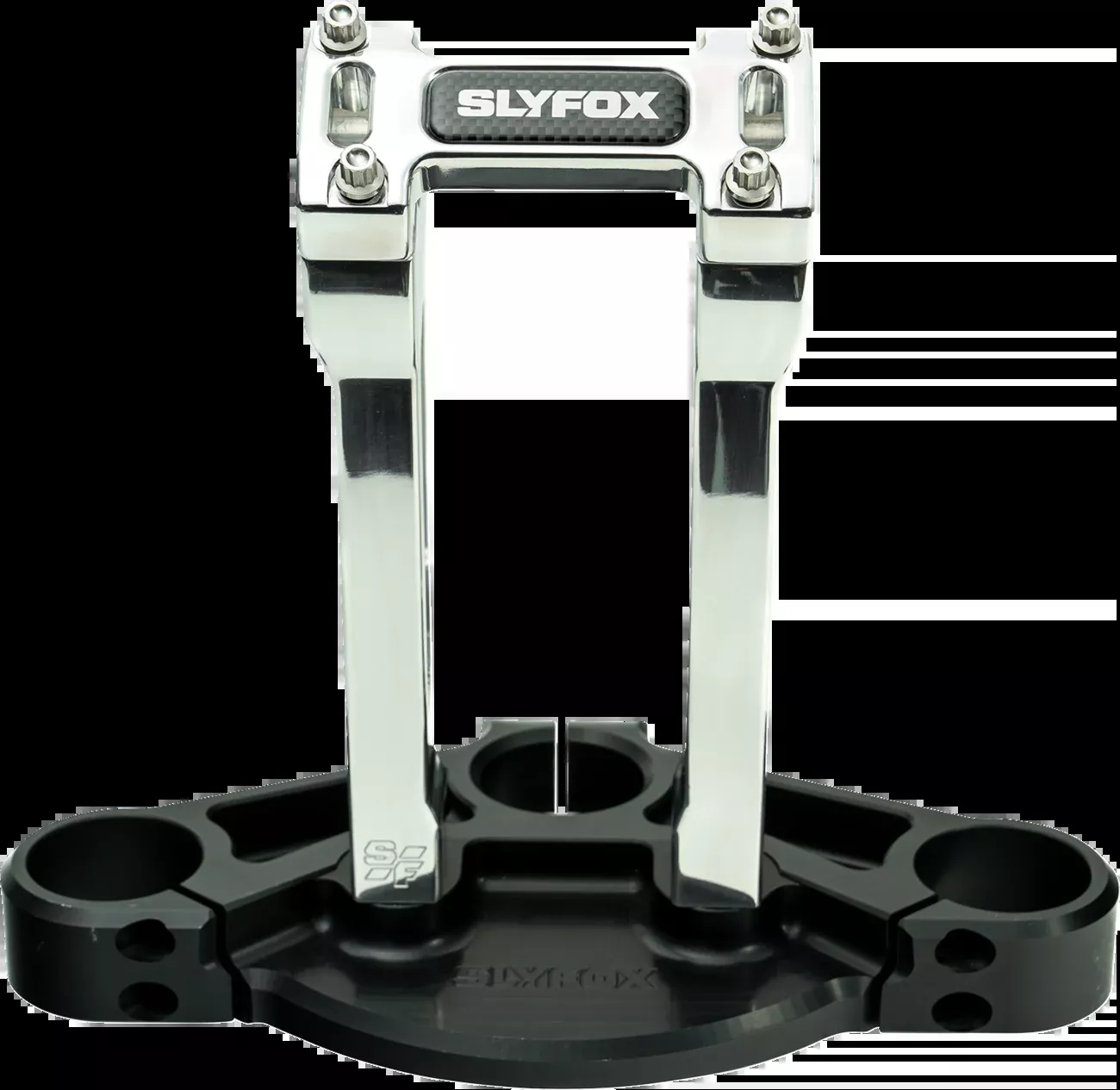 Slyfox 8" Raw 1-1/8" Clamping Straight Handlebar Riser Kit for Harley Davidson