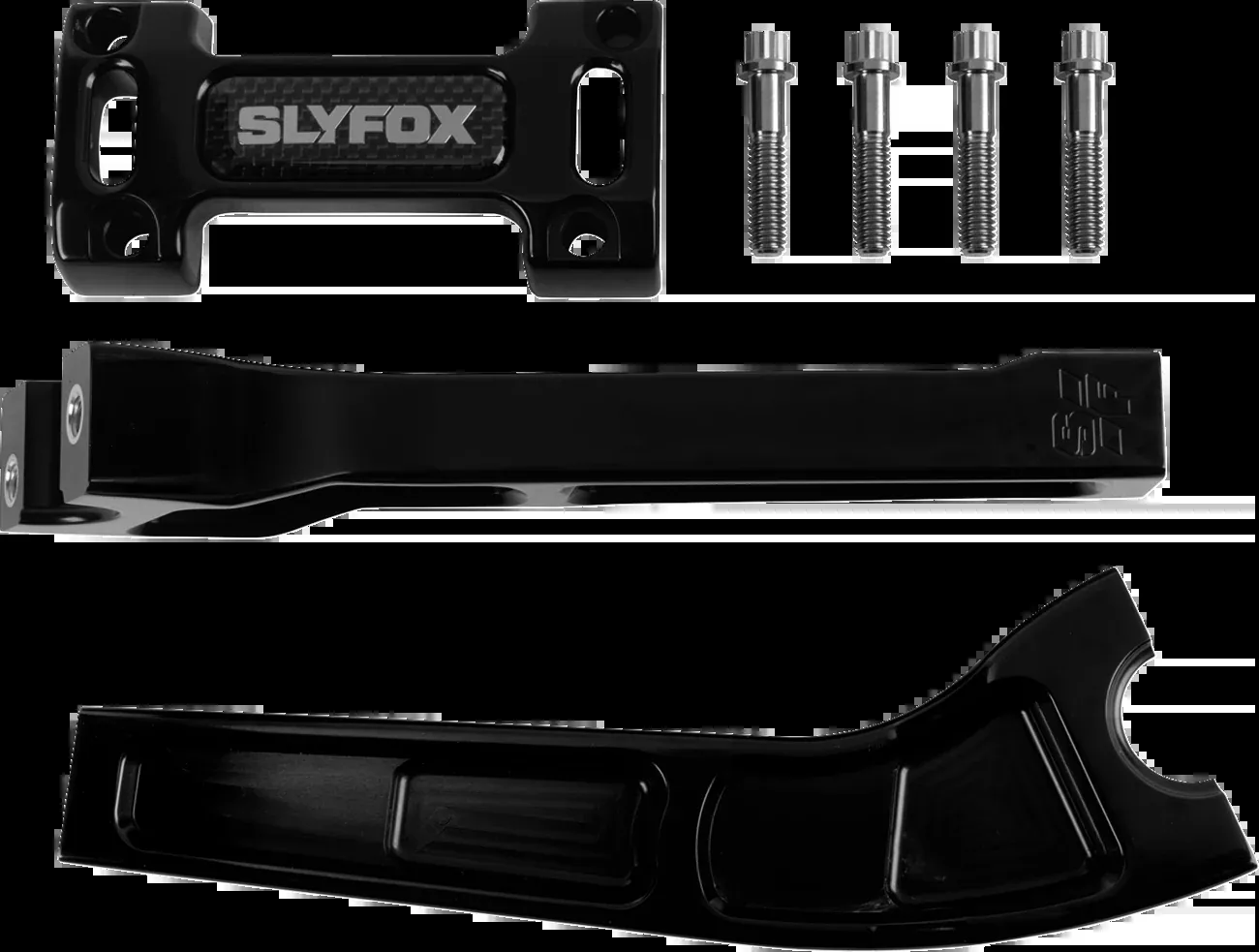 Slyfox Black 8" Handlebar Pullback Riser Top Clamp Kit for Harley Davidson