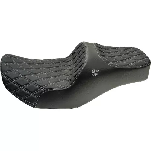 Slyfox Chariot Grey Diamond Stitch Seat for 2008-2023 Harley Touring - Open Box