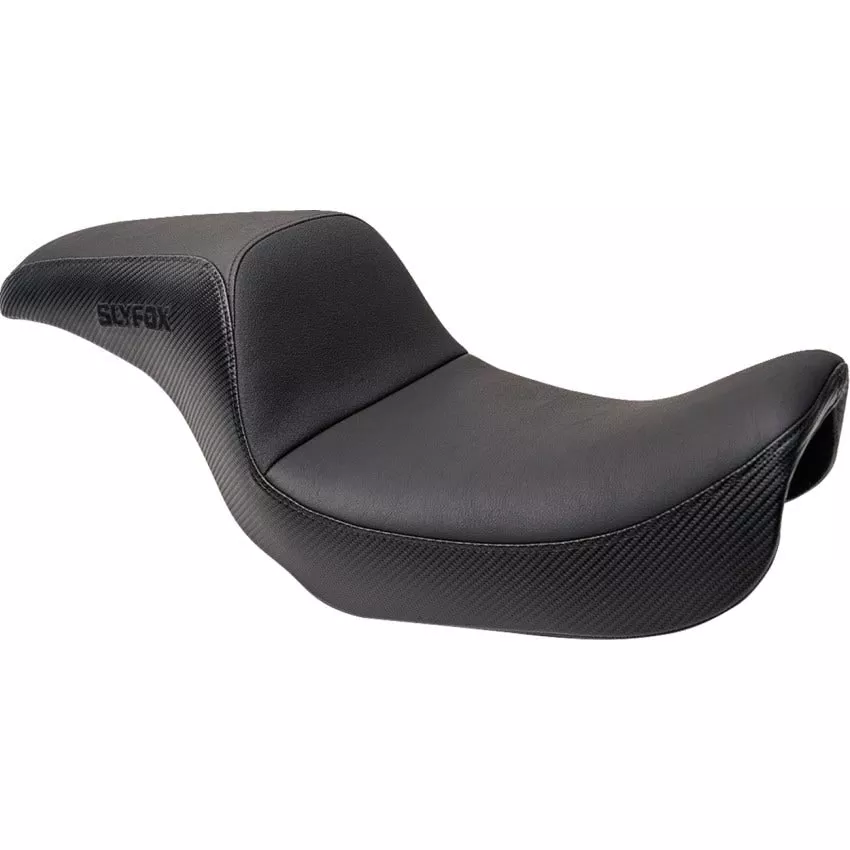 Slyfox Smooth Vinyl W/ Slip Stop & Logo Seat 4 Harley 96-03 Dyna