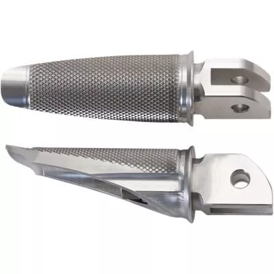 Speed Merchant Driver Footpegs, Raw Machine, Fits M-Eight