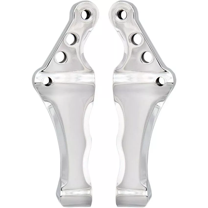 Speed Merchant Polished 13" Front Brake Caliper Mounts for 00-21 Harley Models