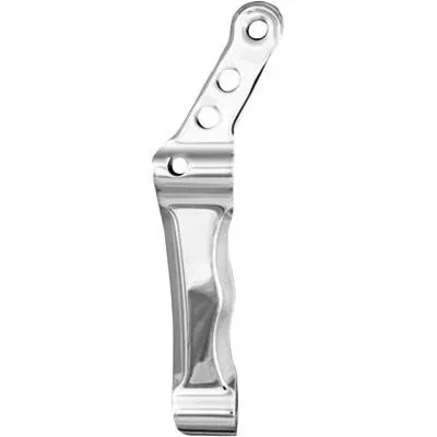 Speed Merchant Radial Front Brake Caliper Mounts, Polished Left Side, Fits 00-19 models (except XG500/XG750 and narrow glide spoked wheels) 13"