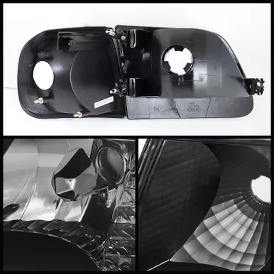 Spyder Auto 5070319 Crystal Front Headlight Kit Black/Clear