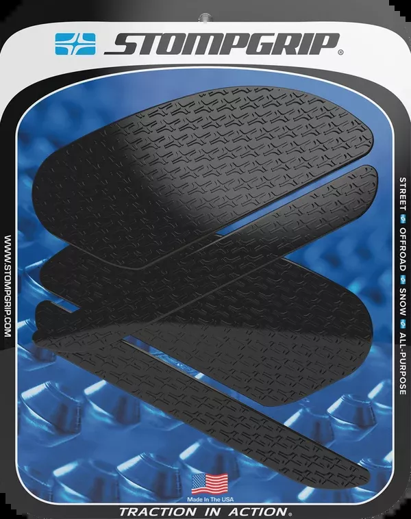 StompGrip Tank Grips – Icon – Black – Kawasaki – Ninja ’15-’25