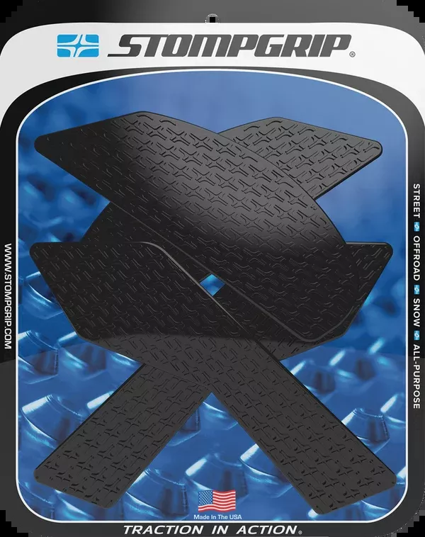 StompGrip Tank Grips – Icon – Black – Kawasaki – Z ’17-’25