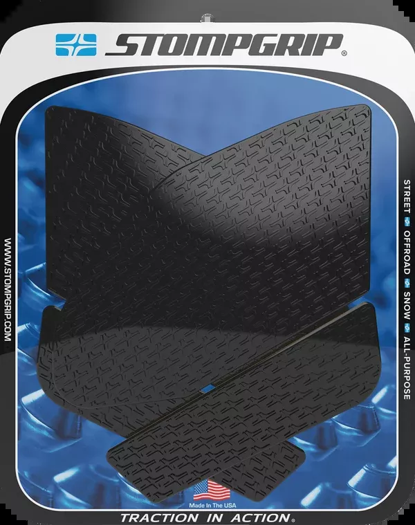 StompGrip Tank Grips – Icon – Black – Suzuki – GS ’17-’25