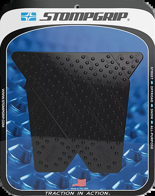 StompGrip Tank Grips - Volcano - Black - Kawasaki - KLR '22-'25