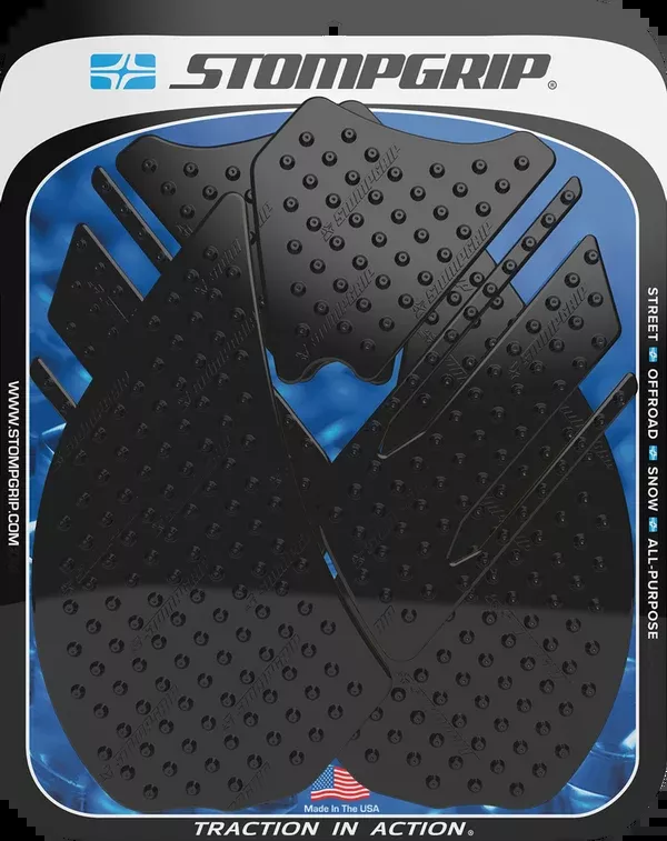 StompGrip Tank Grips – Volcano – Black – Kawasaki – Ninja ’12-’25