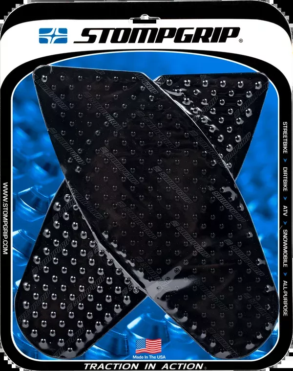 StompGrip Tank Grips - Volcano - Black - Suzuki - GS '08-'10