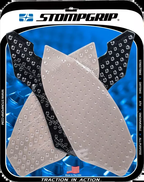 StompGrip Tank Grips – Volcano – Clear/Black – BMW – S/Hp ’09-’14
