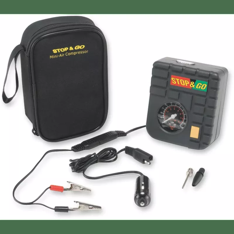 Stop & Go International Mini-Air Compressor For Motorcycles, Scooters And Atv’s