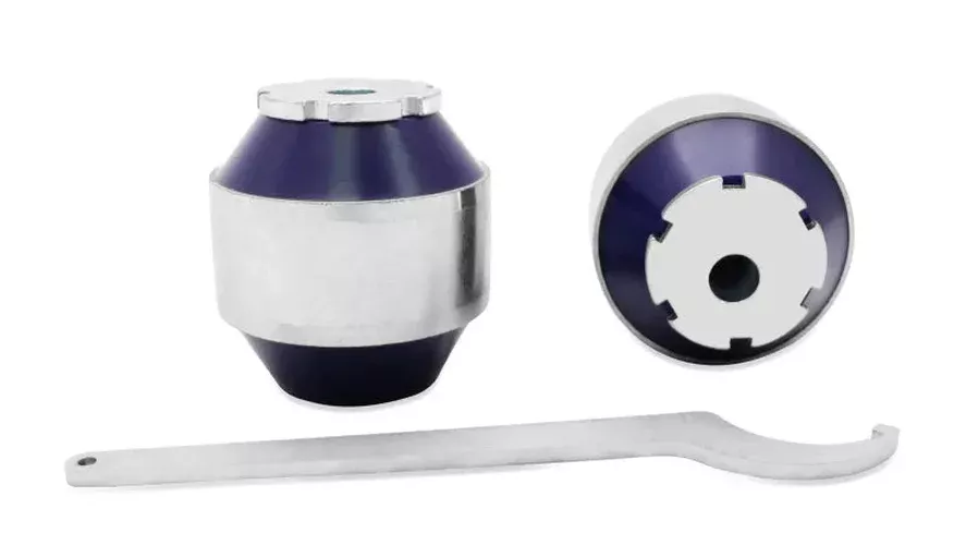Superpro Front Radius Arm-to-Chassis Mount Bushing Kit (w/ Caster Offset) fits 2009-2014-2019 Audi A4 / 2009 Audi A4 Cabriolet / 2009-2019-2020 Audi A4 Quattro / 2010-2014 Audi A5 Cabriolet / 2008-2014 Audi A5 Quattro