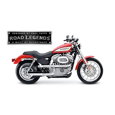 Supertrapp Road Legend X-Pipe Exhaust for HD SPORTSTER 04-13 Silver