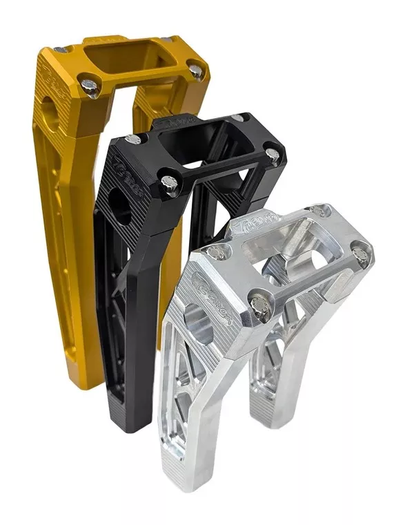 TC Bros Pro Series Pullback Truss Digital Gauge Risers For Harley