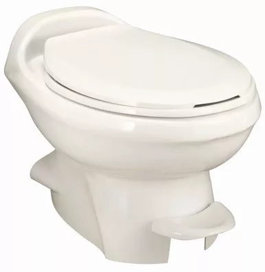 Thetford 34438 Aqua Magic Style Plus Bone Plastic Low Profile Built-In Toilet