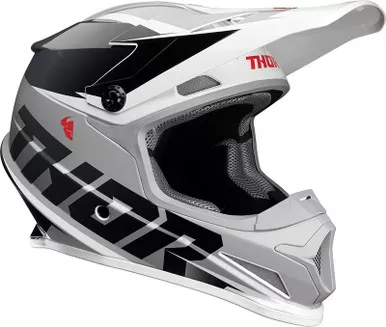 Thor Sector Black White Fader Helmet