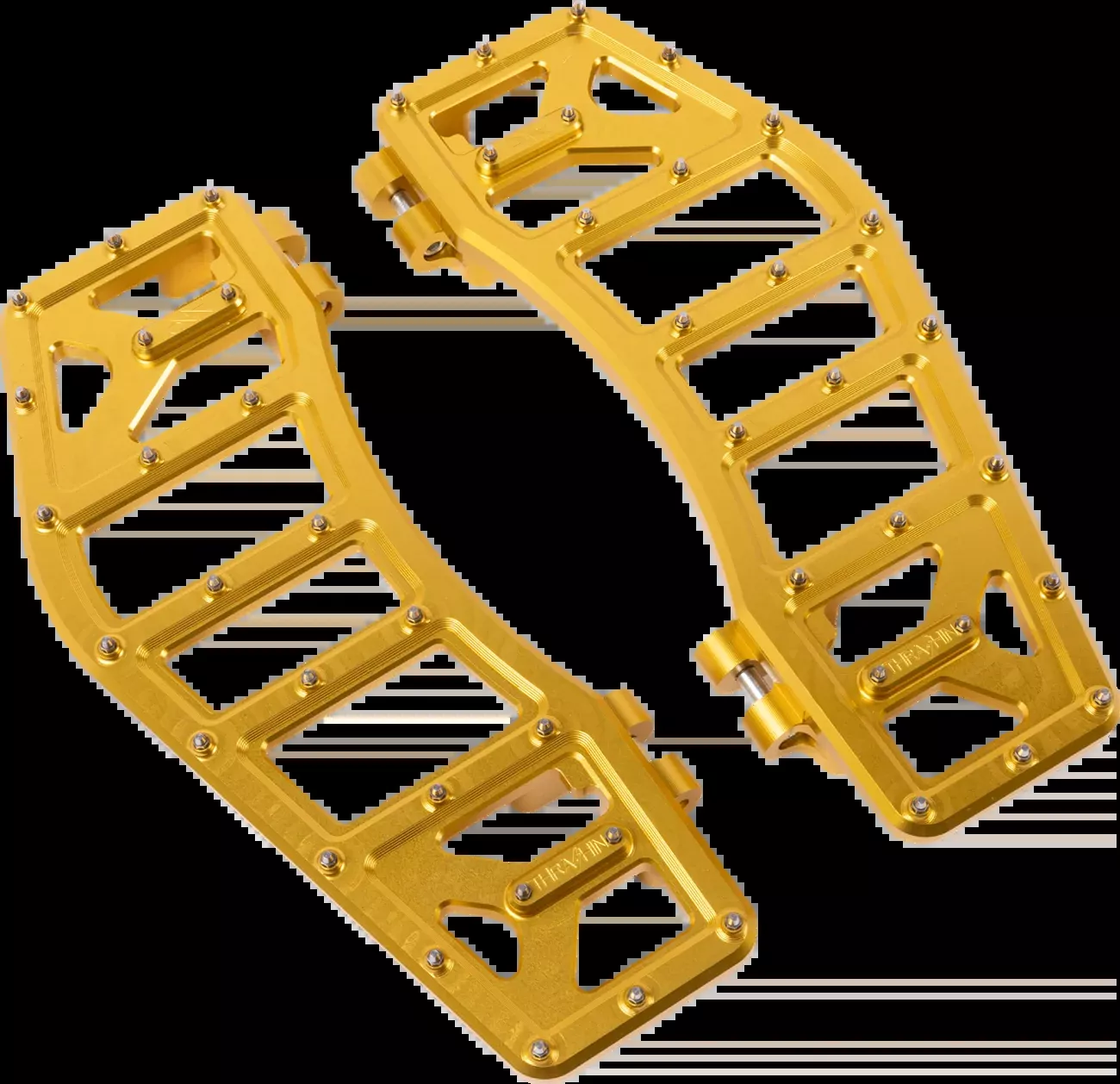 Thrashin Aggressor Driver Gold Floorboards for 1984-2025 Harley Touring Softail