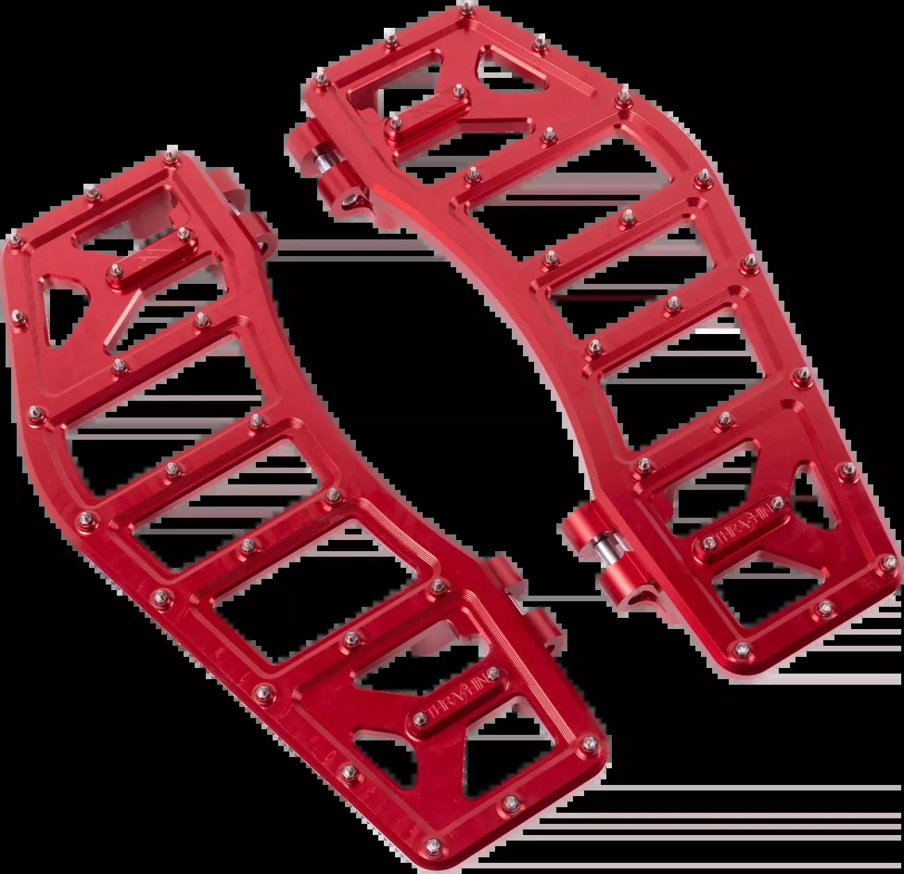 Thrashin Aggressor Driver Red Floorboards for 1984-2025 Harley Touring Softail
