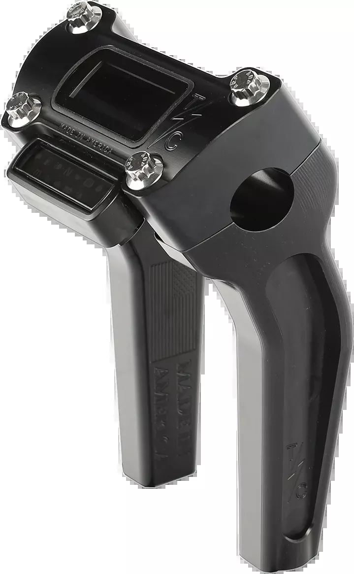 Thrashin Black Gauge Cutout 6.5" Handlebar Risers for 2018-2025 Harley Softail