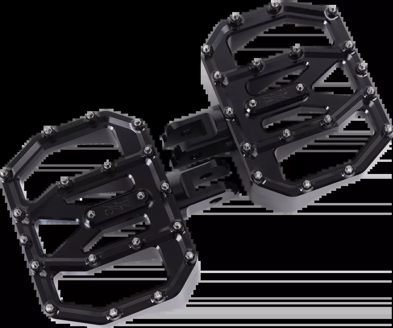 Thrashin Black Mini Aggressor Front Floorboards for 2018-2025 Harley Softail