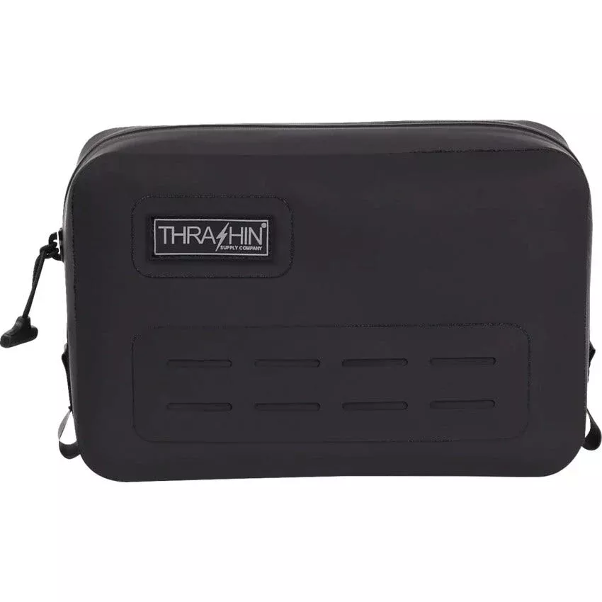 Thrashin Black Waterproof 3 Liter 9"x6"x3.5" Handlebar Bag 4 Harley THB-0021