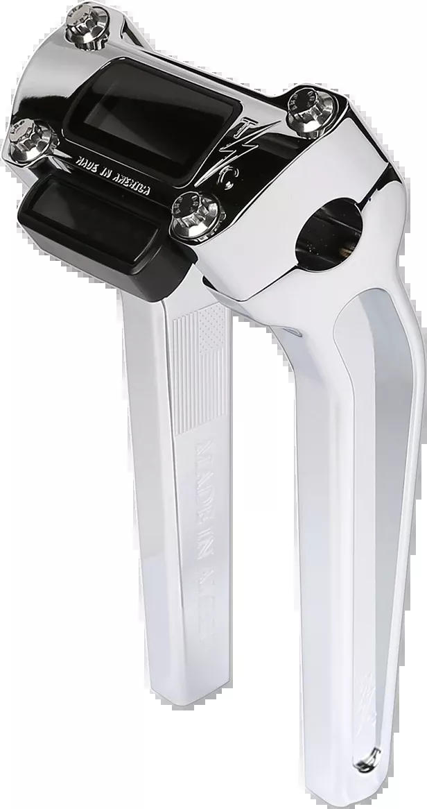 Thrashin Chrome 9.5" Pullback Gauge Cutout Handlebar Risers for 2018-25 Softail
