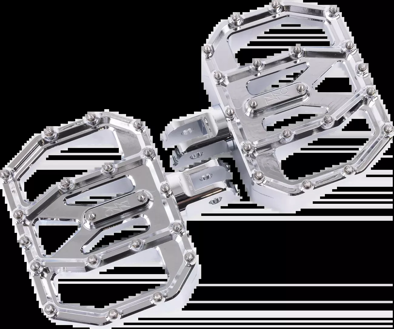 Thrashin Chrome Mini Aggressor Front Floorboards for 2018-2025 Harley Softail