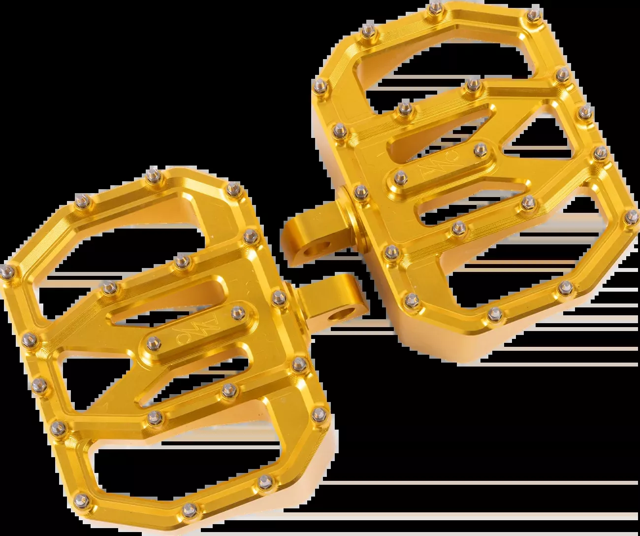 Thrashin Gold Mini Aggressor Floorboards for 1972-2025 Harley FXD FXR