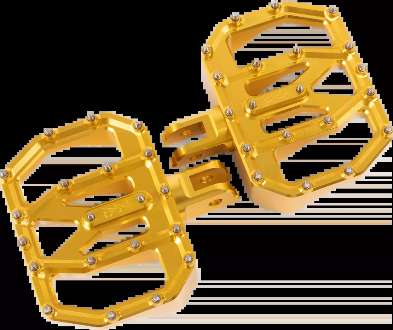 Thrashin Gold Mini Aggressor Front Floorboards for 2018-2025 Harley Softail